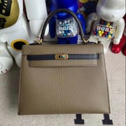 Hermes Kelly 25 Chevre Mysore 2H Kraft Gold Hardware-2452