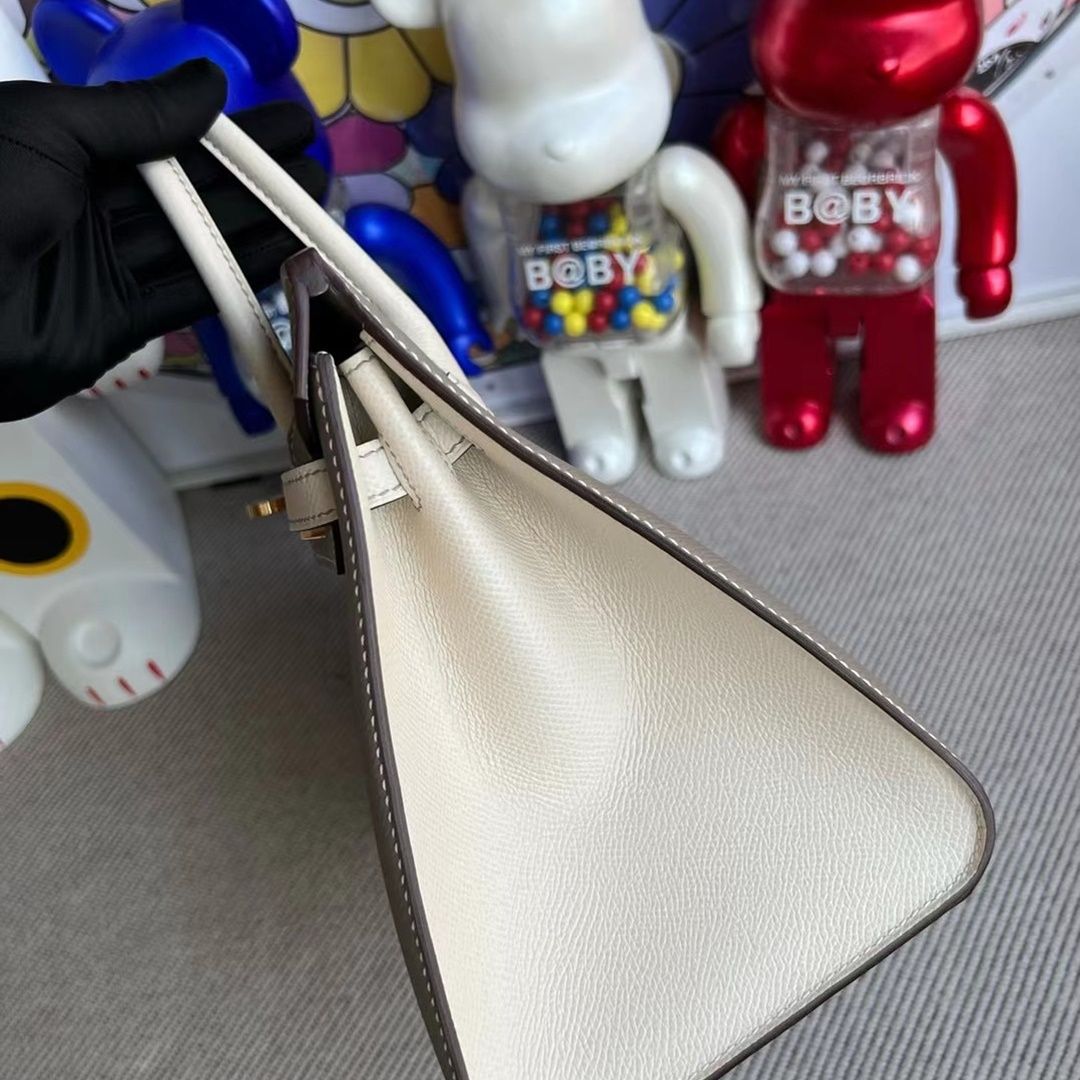 Hermès Birkin 25cm HSS Epsom Sellier 01 Blanc /89 Noir GHW-6765