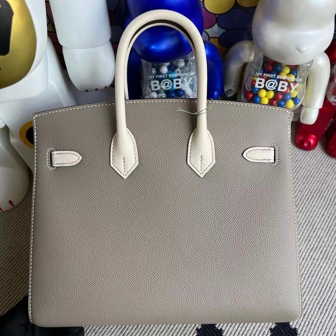 Hermès Birkin 25cm HSS Epsom Sellier 01 Blanc /89 Noir GHW-6765