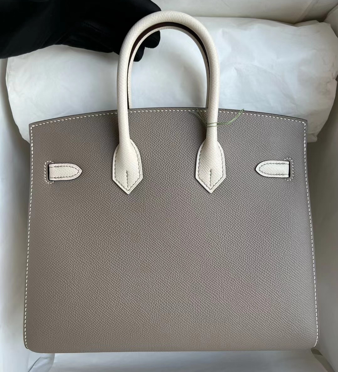 Hermes Birkin 25cm Epsom Sellier Gris Asphalte Craie