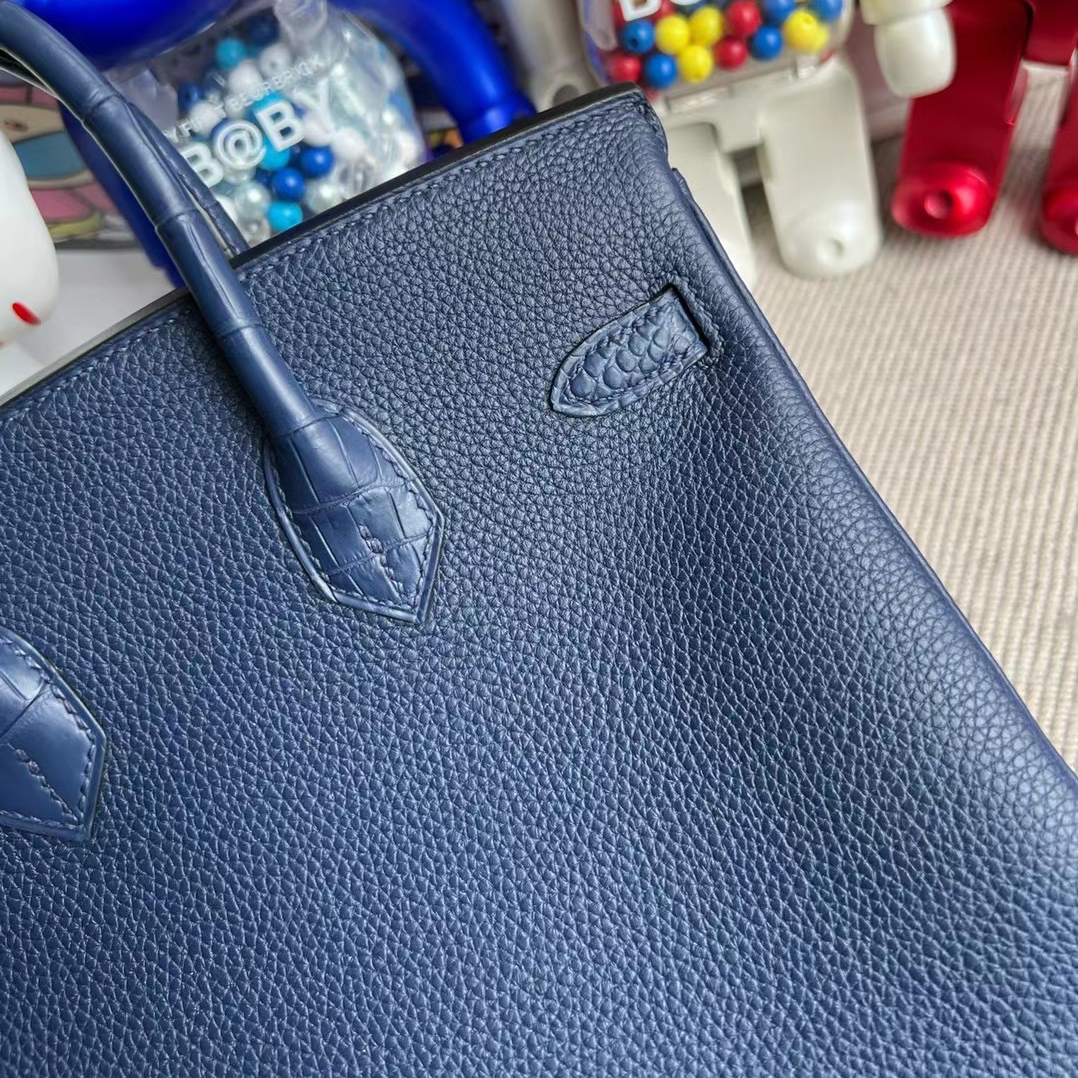 Hermès Birkin 25cm Touch 73 Bleu Saphir Silver hardware All hand sewing Hermès Birkin 25cm Touch 73 Bleu Saphir Silver hardware All hand sewing