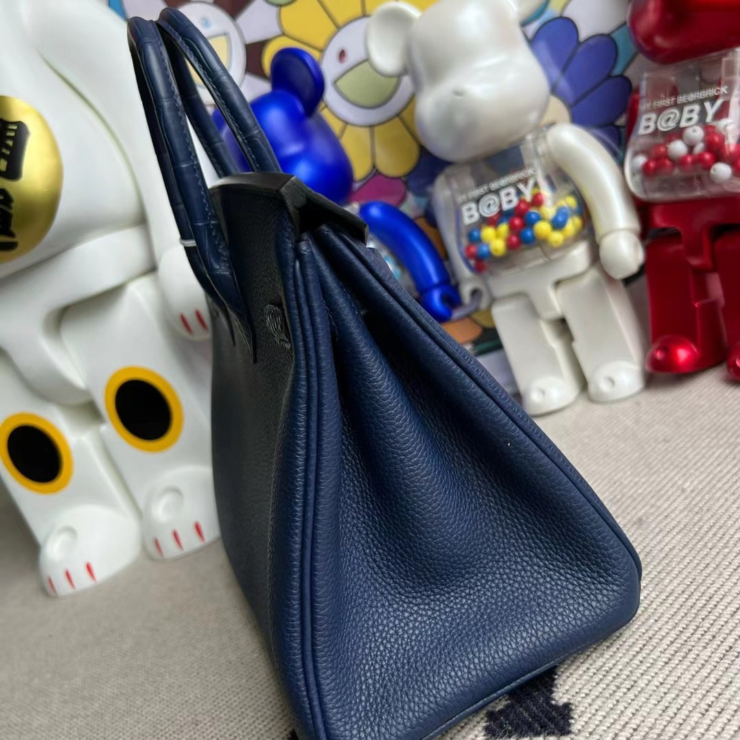 Hermès Birkin 25cm Touch 73 Bleu Saphir  Silver hardware All hand sewing