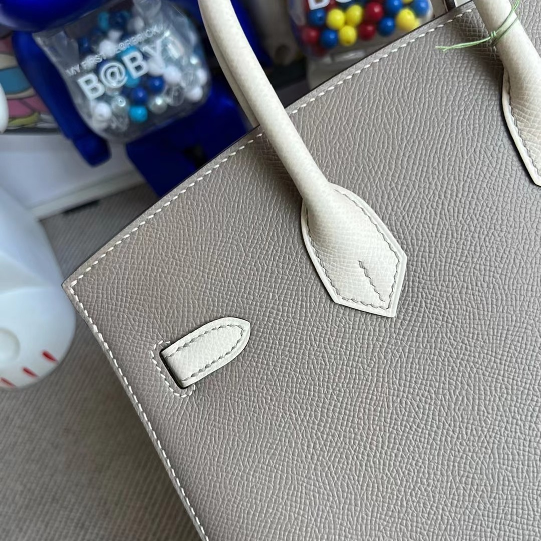 Hermes Birkin 25cm Epsom Sellier Gris Asphalte Craie
