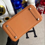 Hermes Bag price and pictures Birkin 25 Ostrich 7Q Blue Mykonos Gold hardware-9364