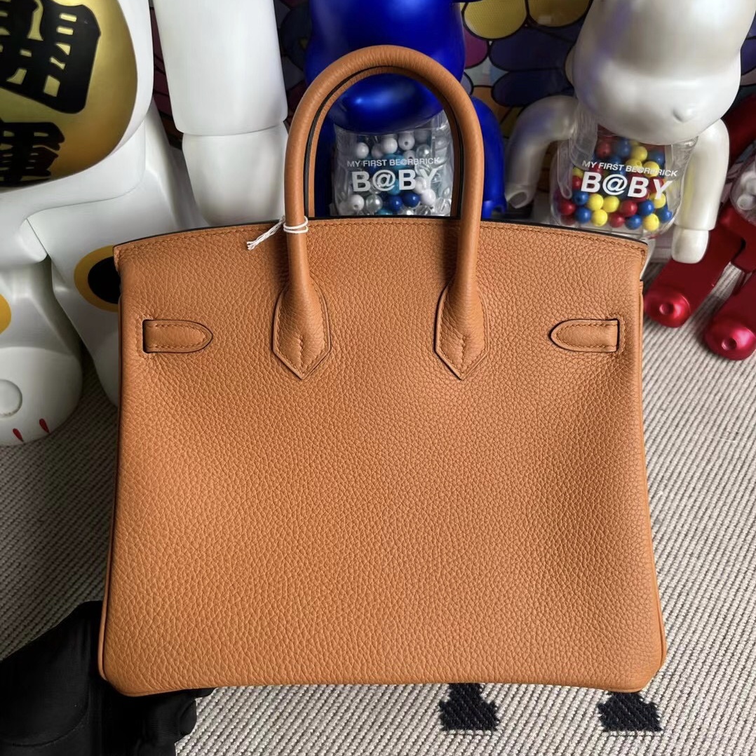 Hermes Birkin 25cm Togo I9 Abricot and 9R Lime  Silver hardware All hand sewing
