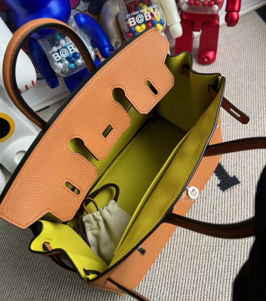 Hermes Bag price and pictures Birkin 25 Ostrich 7Q Blue Mykonos Gold hardware-9364