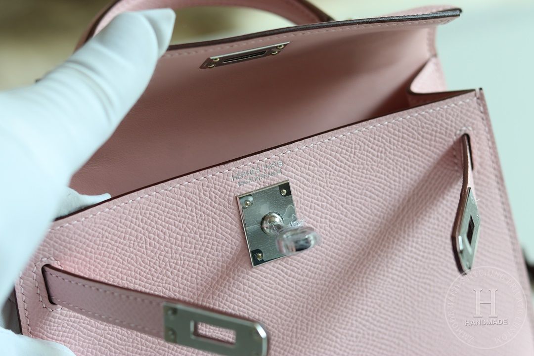 Hermes Kelly 25cm Bag Swift Calfskin Leather Gold Hardware, Rose Sakura 3Q  - SYMode Vip
