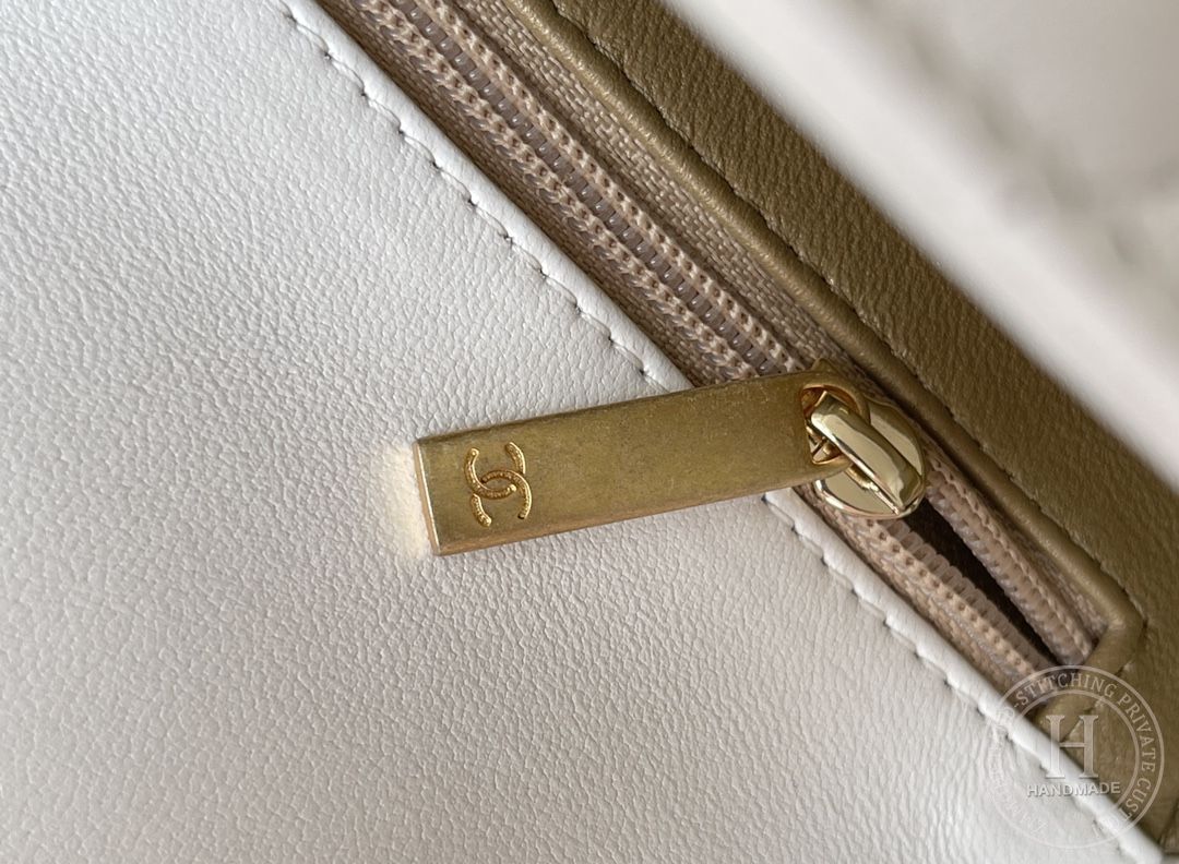 Lambskin Quilted Mini Square Flap White Lambskin Quilted Mini Square Flap White
