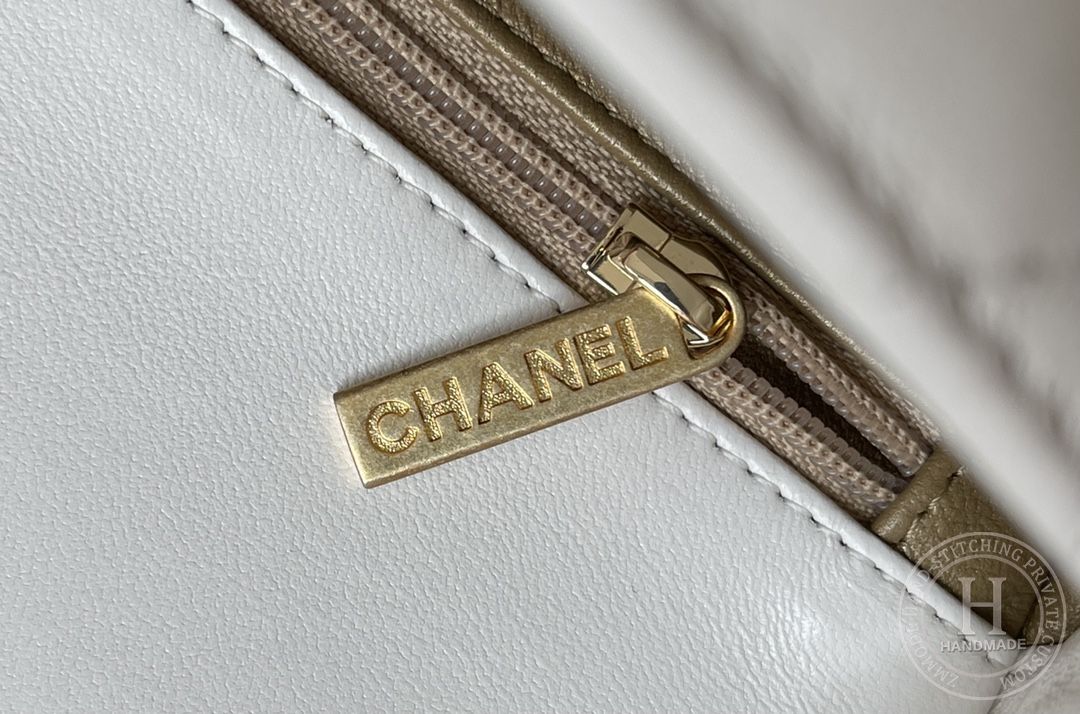 Lambskin Quilted Mini Square Flap White Lambskin Quilted Mini Square Flap White