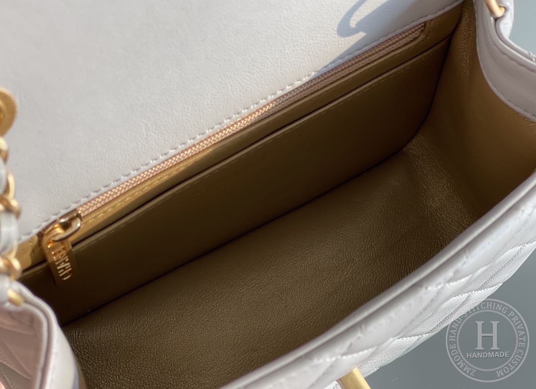 Lambskin Quilted Mini Square Flap