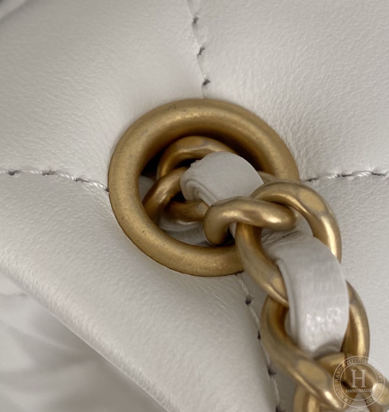 Lambskin Quilted Mini Square Flap White Lambskin Quilted Mini Square Flap White