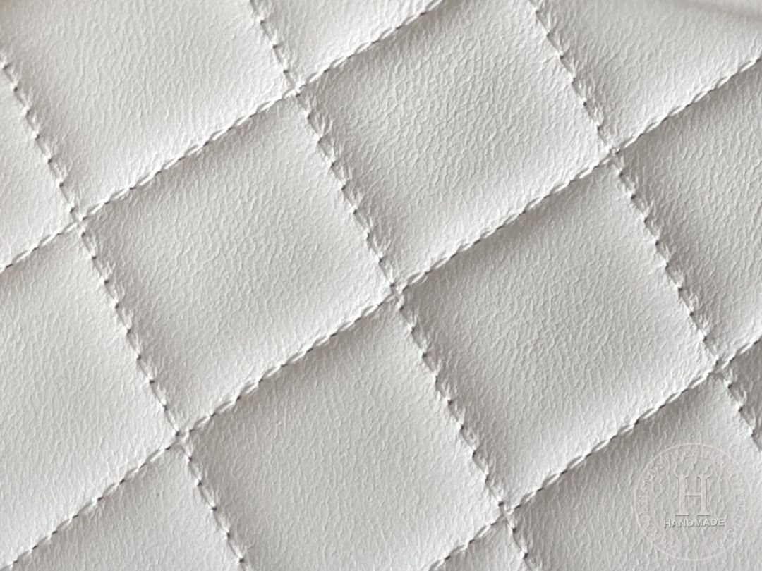 Lambskin Quilted Mini Square Flap White Lambskin Quilted Mini Square Flap White