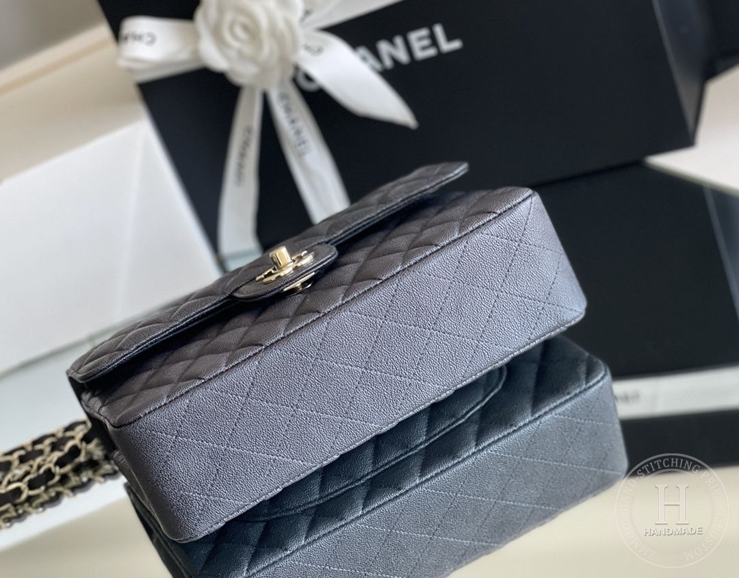 Caviar Quilted Small Double Flap Black-9937