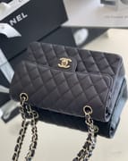 Caviar Quilted Small Double Flap Black-9937