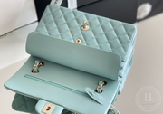 CLASSIC FLAP 23× 14.5 × 6 cm ZP LEATHER 樱花粉 浅金扣-6063