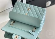 CLASSIC FLAP 23× 14.5 × 6 cm ZP LEATHER 樱花粉 浅金扣-6063
