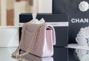 CLASSIC FLAP 25.5 × 15.5 × 6.5 cm ZP LEATHER 西瓜红 浅金扣-4664