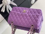 CLASSIC FLAP 25.5 × 15.5 × 6.5 cm ZP LEATHER 酒红色浅金扣-7671