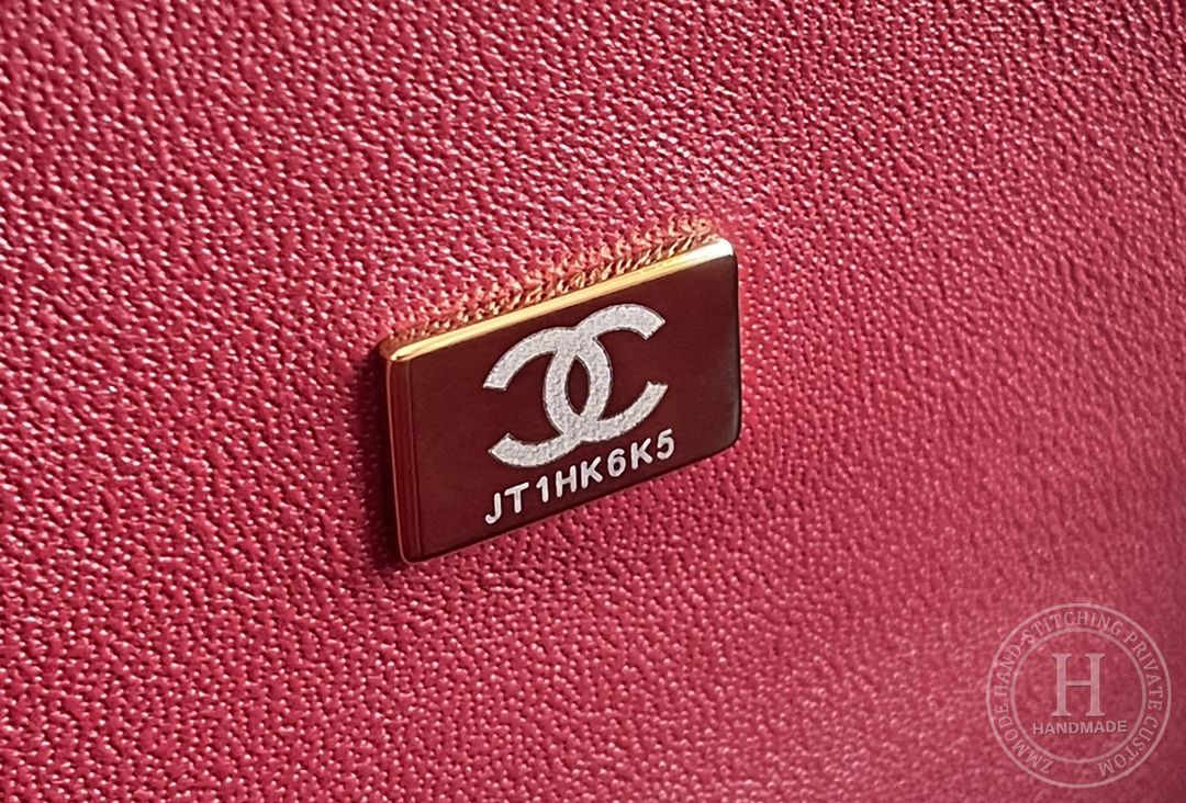 CLASSIC FLAP 23× 14.5 × 6 cm ZP LEATHER 酒红色浅金扣 CLASSIC FLAP 23× 14.5 × 6 cm ZP LEATHER 酒红色浅金扣
