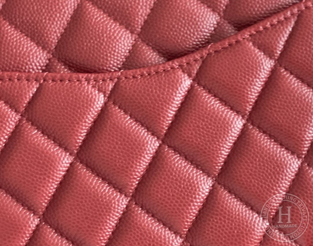 CLASSIC FLAP 23× 14.5 × 6 cm ZP LEATHER 酒红色浅金扣 CLASSIC FLAP 23× 14.5 × 6 cm ZP LEATHER 酒红色浅金扣