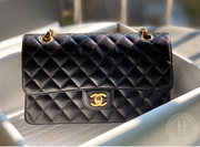 CLASSIC FLAP 25.5 × 15.5 × 6.5 cm HAAS LEATHER 白色鱼子酱-9155