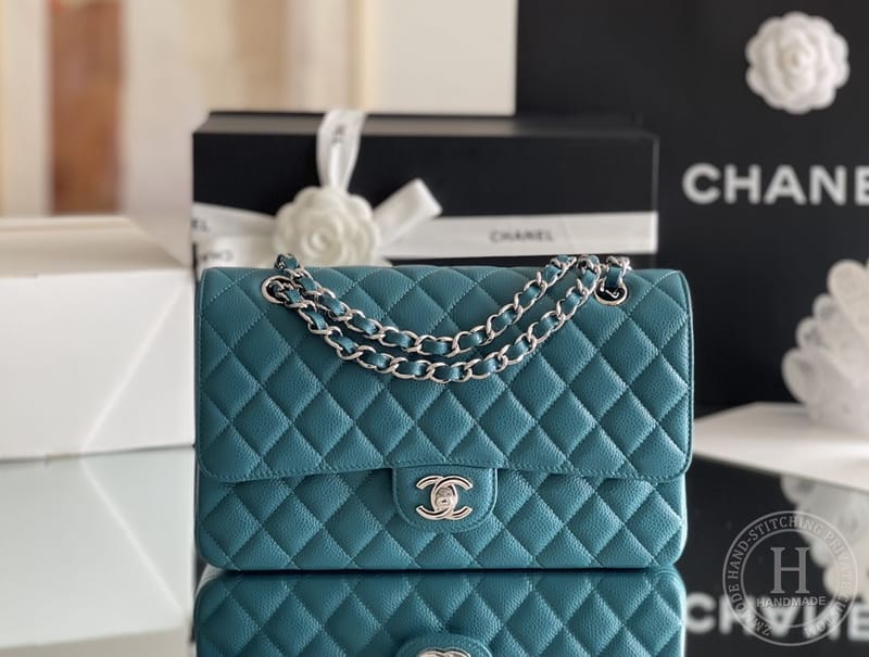 CLASSIC FLAP 25.5 × 15.5 × 6.5 cm HAAS LEATHER 翡翠绿 PHW