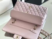 CLASSIC FLAP 25.5 × 15.5 × 6.5 cm ZP LEATHER 西瓜红 浅金扣-4664