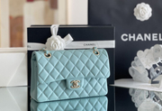 CLASSIC FLAP 23× 14.5 × 6 cm ZP LEATHER 樱花粉 浅金扣-6063
