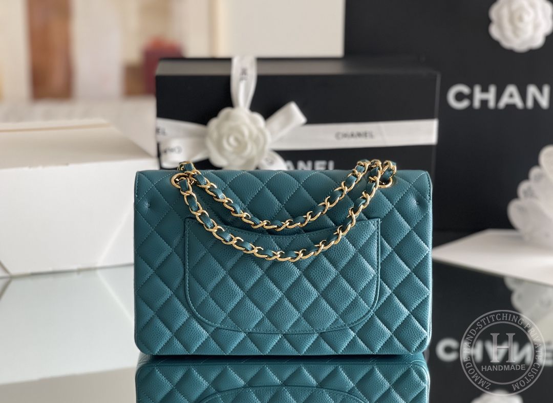 CLASSIC FLAP 25.5 × 15.5 × 6.5 cm HAAS LEATHER 翡翠绿