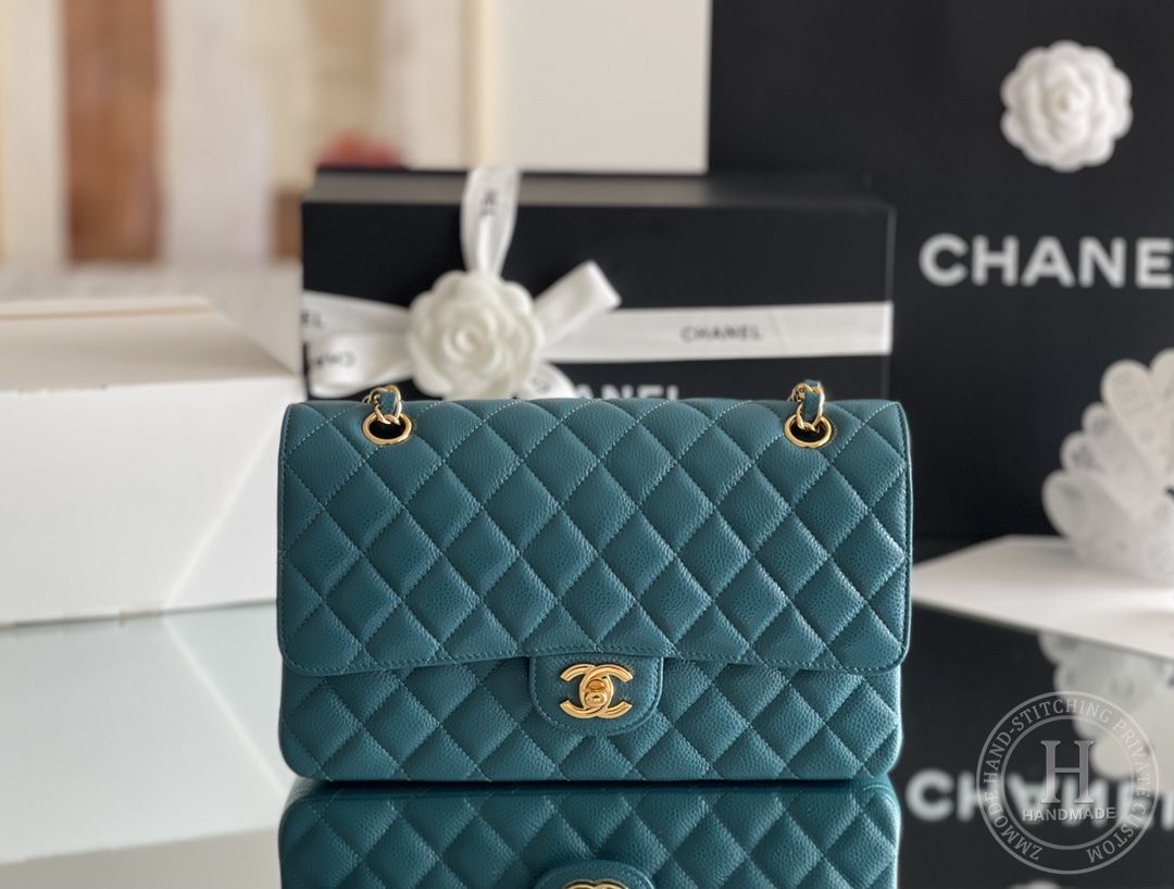 CLASSIC FLAP 25.5 × 15.5 × 6.5 cm HAAS LEATHER 翡翠绿