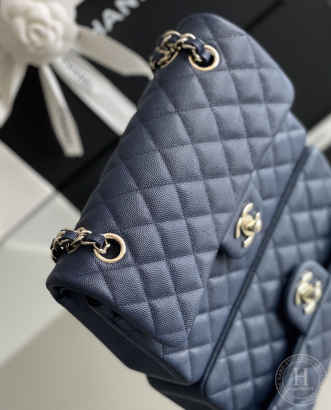 CLASSIC FLAP 23× 14.5 × 6 cm ZP LEATHER 深夜蓝浅金扣 CLASSIC FLAP 23× 14.5 × 6 cm ZP LEATHER 深夜蓝浅金扣