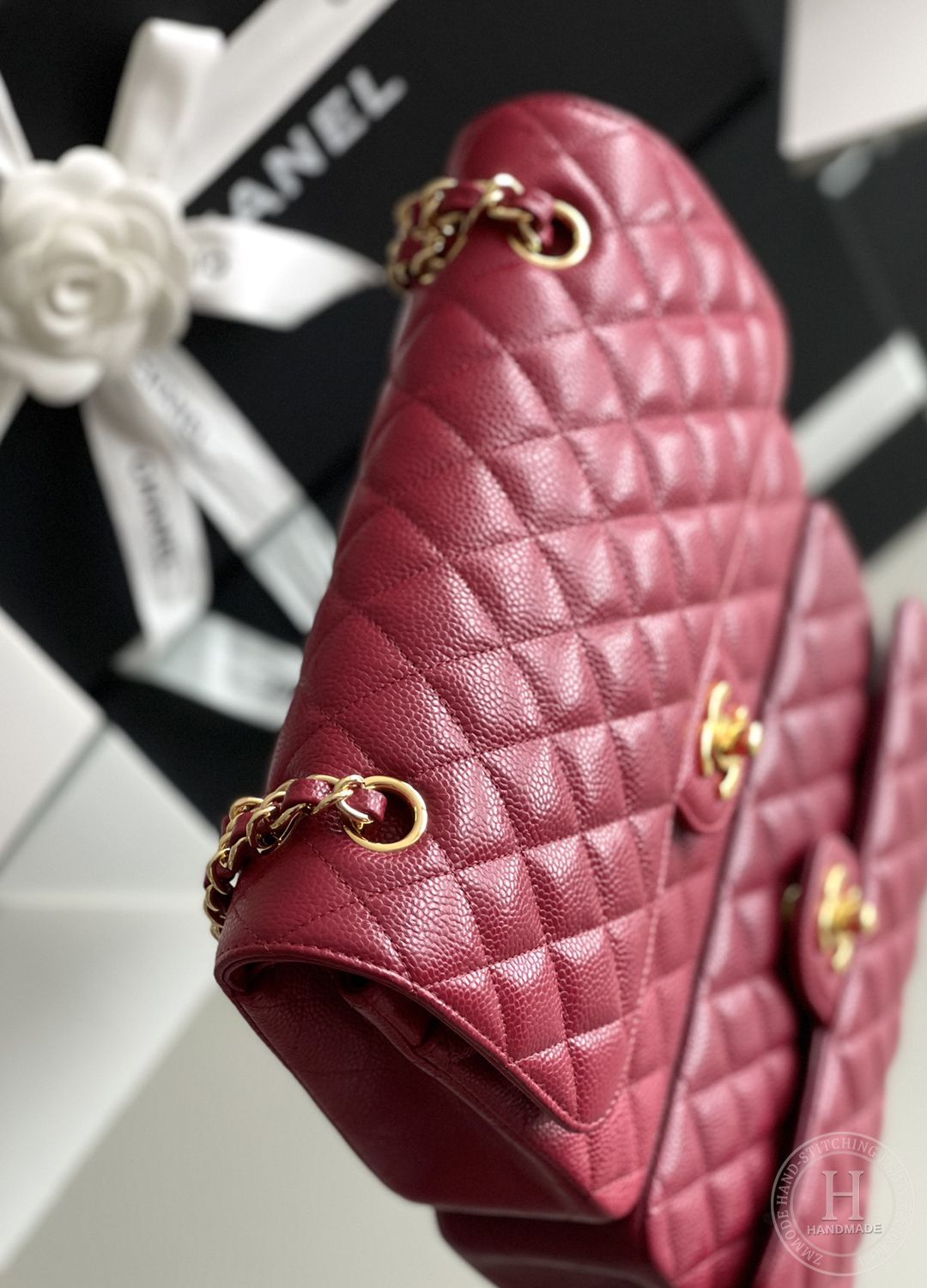 CLASSIC FLAP 25.5 × 15.5 × 6.5 cm HAAS LEATHER RED-6757