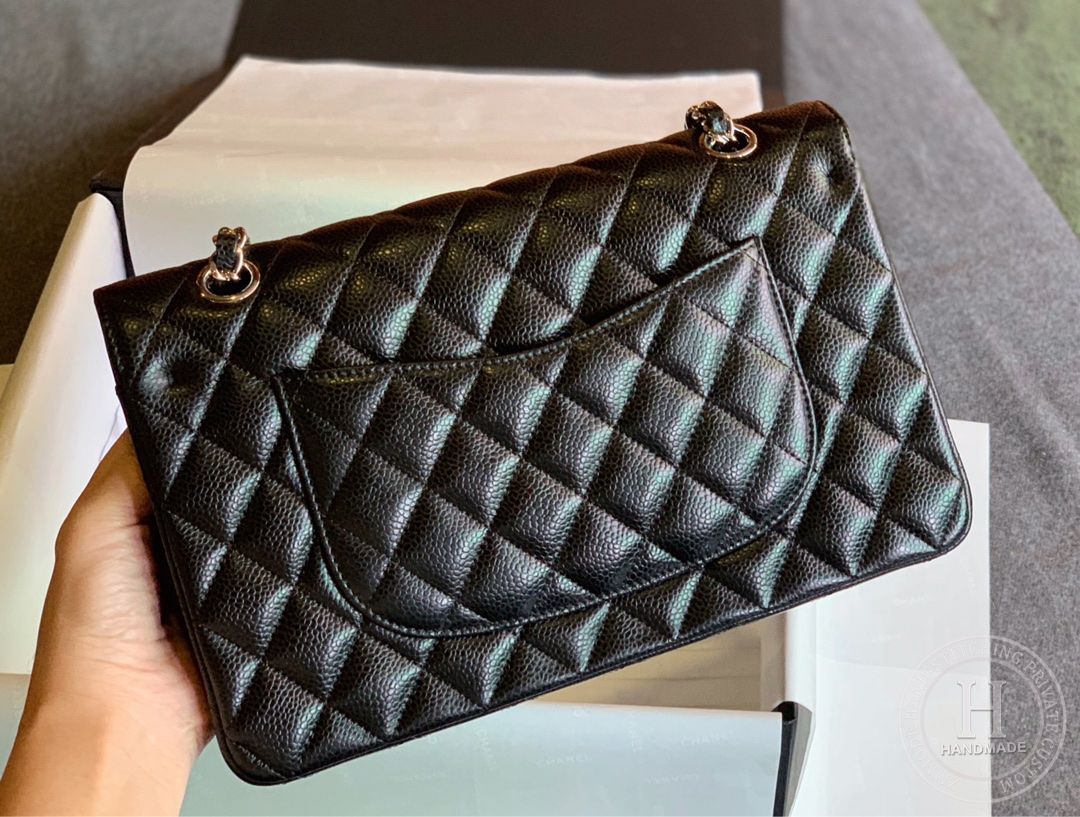CLASSIC FLAP 25.5 × 15.5 × 6.5 cm HAAS LEATHER 经典黑-9339