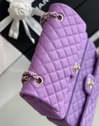 CLASSIC FLAP 25.5 × 15.5 × 6.5 cm ZP LEATHER 酒红色浅金扣-7671