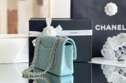 CLASSIC FLAP 23× 14.5 × 6 cm ZP LEATHER 樱花粉 浅金扣-6063