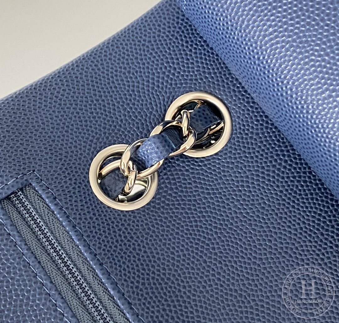 CLASSIC FLAP 23× 14.5 × 6 cm ZP LEATHER 深蓝色浅金扣 CLASSIC FLAP 23× 14.5 × 6 cm ZP LEATHER 深蓝色浅金扣