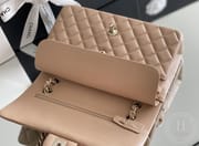 CLASSIC FLAP 25.5 × 15.5 × 6.5 cm ZP LEATHER 深蓝色浅金扣-9120