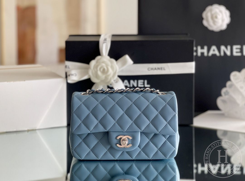CLASSIC FLAP 12× 20 × 6 cm GR LEATHER 玫红浅金扣-4256
