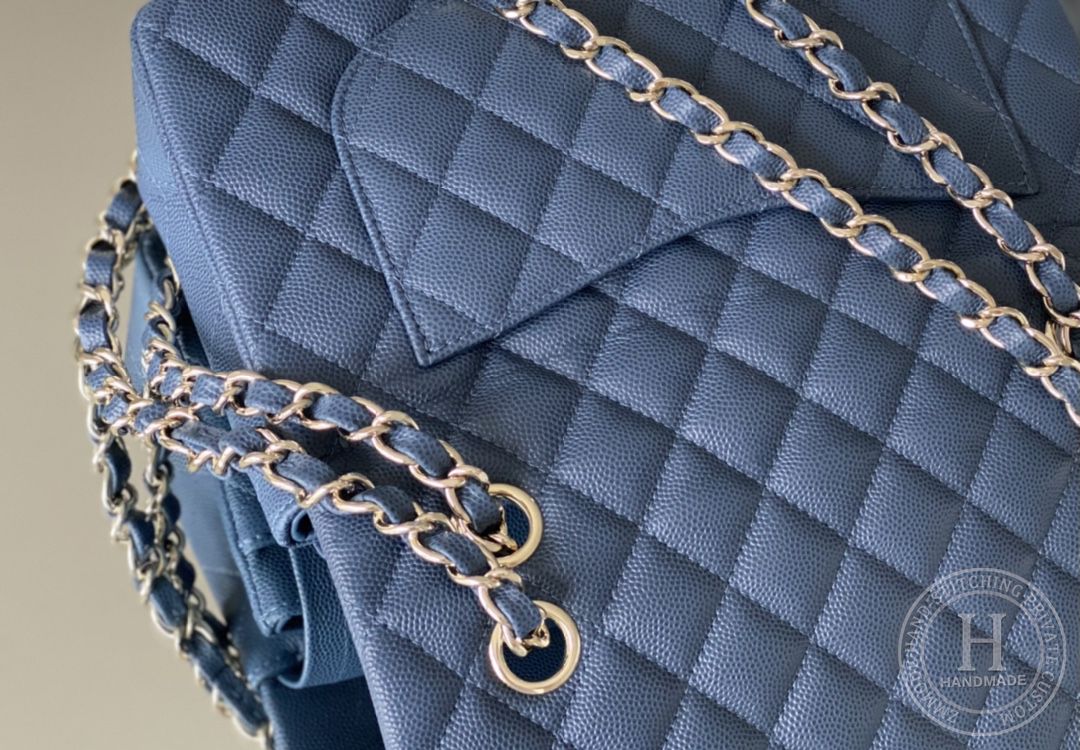 CLASSIC FLAP 23× 14.5 × 6 cm ZP LEATHER 深蓝色浅金扣 CLASSIC FLAP 23× 14.5 × 6 cm ZP LEATHER 深蓝色浅金扣