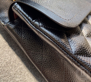 CLASSIC FLAP 25.5 × 15.5 × 6.5 cm HAAS LEATHER 白色鱼子酱-9155