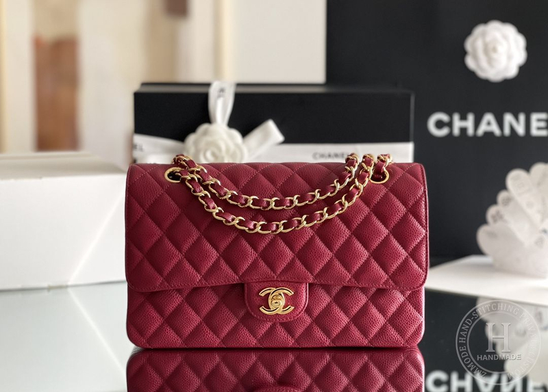 CLASSIC FLAP 25.5 × 15.5 × 6.5 cm HAAS LEATHER RED-6757