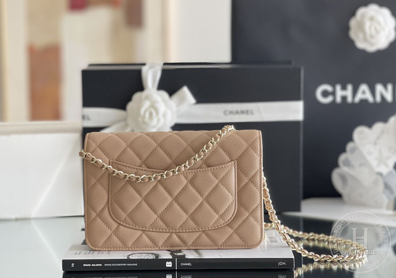 Chanel woc 12 × 19 × 4 cm 灰色浅金扣-3063