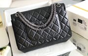 Chanel 2.55 28CM 牛皮 灰色古银扣-6931