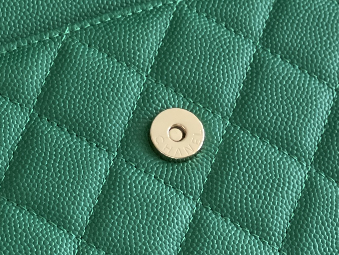 Chanel woc 12 × 19 × 4 cm 绿色浅金扣