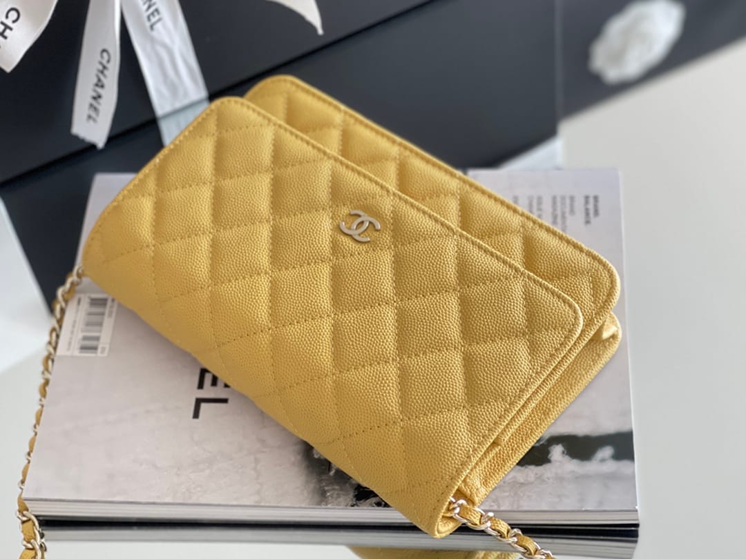 Chanel woc 12 × 19 × 4 cm 深蓝色浅金扣-4932