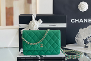 Chanel woc 12 × 19 × 4 cm 奶茶色浅金扣-3926