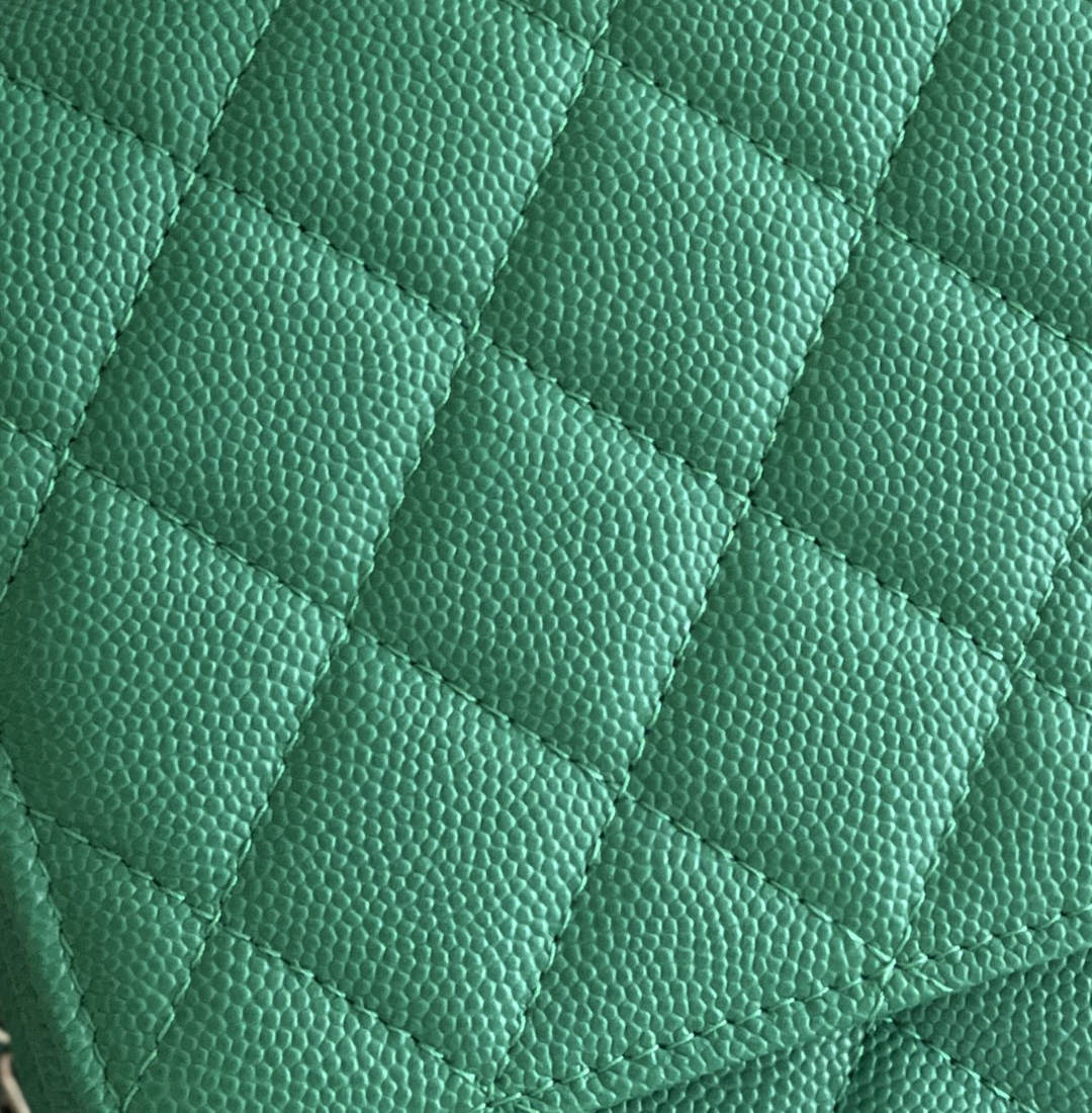 Chanel woc 12 × 19 × 4 cm 绿色浅金扣