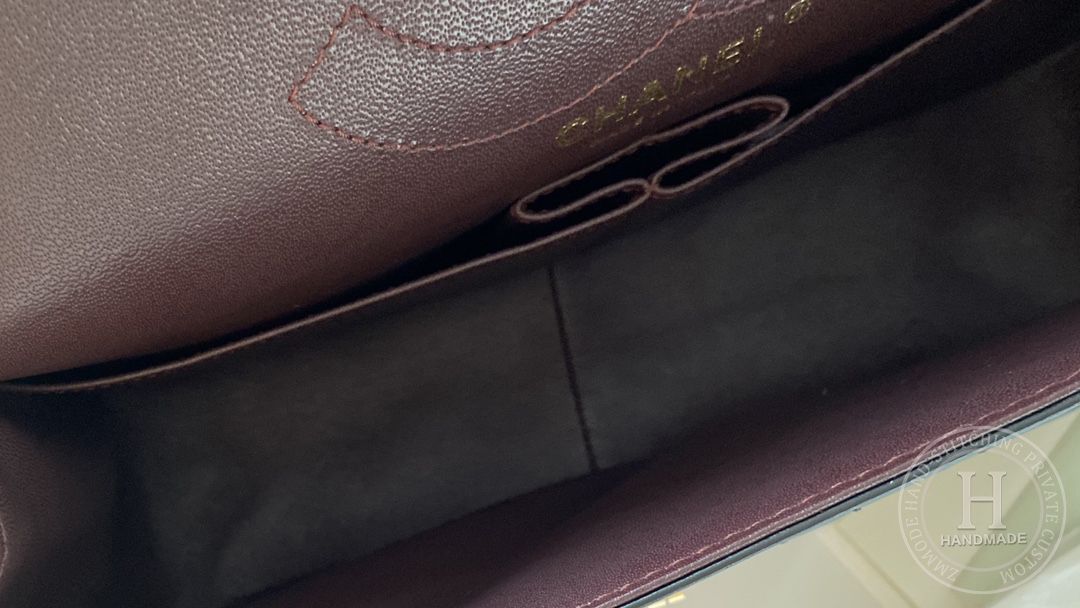 Chanel 2.55 28CM 牛皮 黑色砂金扣