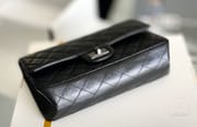 Chanel 2.55 24CM 牛皮 黑色亮金扣-8932