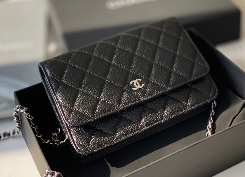 Chanel woc 12 × 19 × 4 cm 白色浅金扣-6837